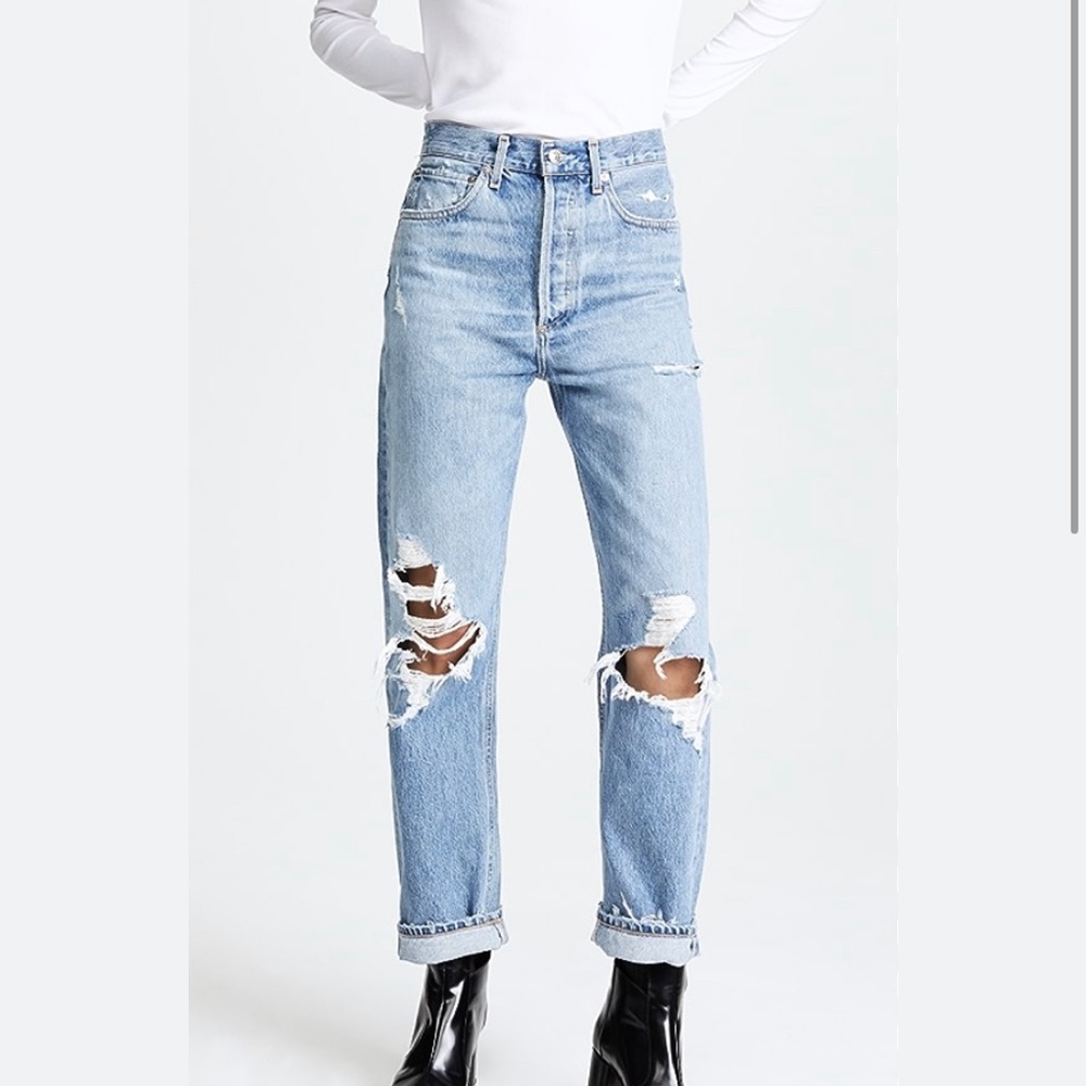Agolde 90’s mid rise loose fit jeans.
